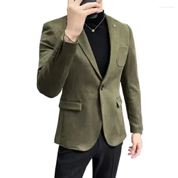 Men's Suits 2024 Spring And Autumn Boutique Fashion Solid Colour Casual Business Suit Jacket Groom Wedding Dress Party Male Blazer