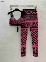 luxurious women tracksuit brand for ladies Lace shoulder strap suspender vest+high elastic slim tights leggings Jan 27