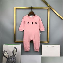 Rompers Born Clothes Baby Designers 100% Cotton Kids Luxury Romper Boys Girls K Brand Onesies Children Cute Jumpsuits Infant Bodysui Otxz6