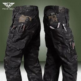 Camo Tactical Pants Men Military Waterproof Ripstop SWAT Combat Trousers Outdoor Multi-pocket Wear-resistant Army Cargo Pant 240126