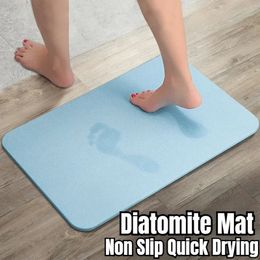 Diatomite Mat Diatomaceous Earth Bath Mat Super Absorbent Non Slip Quick Drying Bath Shower Rug Door Home Floor Bathroom Mat 240125