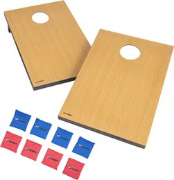 Conjunto Cornhole 2x3 - Inclui 4 placas de lançamento de sacos portáteis e resistentes a arranhões e 8 sacos Cornhole