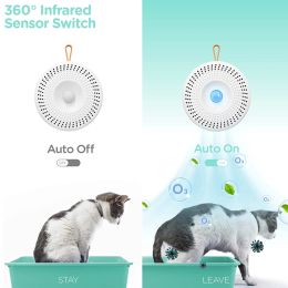 Housebreaking Cat Litter Box Smart Deodorizer Pet Dog Toilet Deodorant Bacteria Elimination Urine Smell Air Cleaning Odor Eliminator Facility