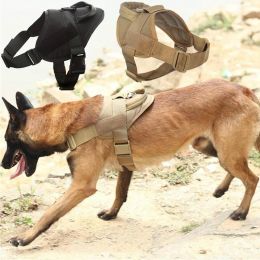 Harnesses Dog Harness K9 Walking Adjustable Nylon Pet Dog Collar Vest Bungee Dog Leash Harness for Small Larges Dogs German Shepherd
