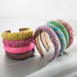 Wholesale Sponge Wide Hair Bands Fashion Face Washing Headbands for Women Girls 3cm Width Candy Colour