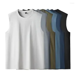 Men's Tank Tops Arrival Summer Round Neck Cotton Wide Shoulder Top One Piece For And Leisure Plus Size XL2XL3XL4XL5XL6XL7XL