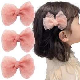 Hair Accessories Ncmama Fahsion Girls Chiffon Bow Clips For Kids Cute Handmade Lace Bowknote Hairpin Barrettes Korea