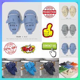 Designer Casual Platform shark slippers summer sliders men women rainbow slides sandals pink blue memory sandals soft thick cushion slipper cloud slide indoor