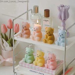 Candles Sitting Bear Candle Cartoon Animal Cute Creative Aromatherapy Ornaments Handmade Birthday Candle Q240127