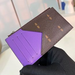 Classic Luxury Fashion Brand Purse Vintage Ladies Brown Leather Handbag Designer Purse Woman Credit Card Holder Woman Purse Leather Purse Coin Cardholder with box