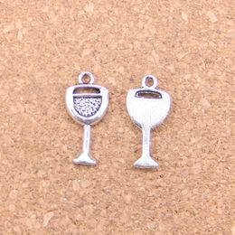 152pcs Charms Wine Glass 20x9mm Antique PendantsVintage Tibetan Silver JewelryDIY For Bracelet Necklace 240127