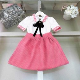 Luxury girls tracksuits kids dress suits Size 110-160 summer baby Short sleeved suit Short sleeved T-shirt and Letter printing skirt Jan20