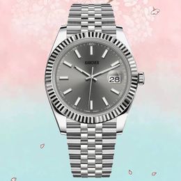 High quality men and women classic designer watch 31 36 41mm 904L stainless steel watch automatic mechanical watch grey dial luxurious gift watch for men couple watch