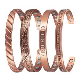 Bangles Fashion Pure Copper Men and Women Magnetic Health Bracelet Popular Health Energy Bracelet Gift Prevent Arthritis