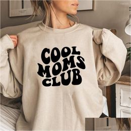 Men'S Hoodies & Sweatshirts Mens Hoodies Cool Moms Club Sweatshirt Mom Life Sweatshirts Women Long Sleeve Plover Casual Graphic Mothe Dh5Sc