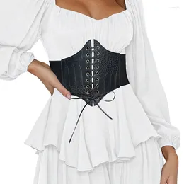 Belts Women Elastic Retro Wide Belt Adjustable Cross Tie-Up Corset Suitable For Dress T-Shirt Shirt