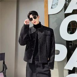Men's Jackets Spring Autumn Fashionable Suit Blazers Loose Casual High Street Collarless Light Luxury Men Overcoat Male Clothes
