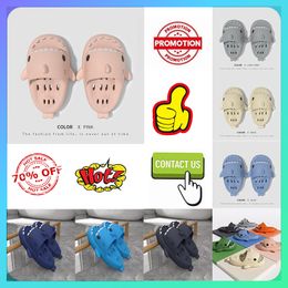 Designer Casual Platform shark slippers summer sliders men women rainbow slides sandals pink blue grey memory sandals soft thick cushion slipper indoor