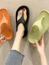 Slippers Herringbone For Women To Wear Out Summer Fashion Thick Bottomed Antiskid Couple Beach Soft