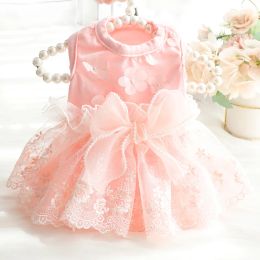 Apparel Cute Lace Dog Dress Summer Pet Clothes Small Dog Clothing Wedding Dresses Cat Yorkshire Pomeranian Poodle Schnauzer Costume