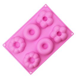 Flower Donut Pan Silicone Cake Mold for Baking Candy Chocolate Jelly Moulds 1221359