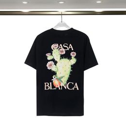 2024 T Shirts Luxe Mens Tshirt Casablanca Luxury Tees for Men Women Top Oversized Tee Casablanc Shirt Casa Blanca Clothing Fashion Summer Crew Neck short sleeve stops