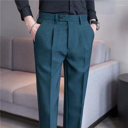 Men's Suits Pantalones Hombre High Quality Dress Pants For Men Korean Luxury Clothing Slim Fit Casual Formal Trousers Big Size 3Colors