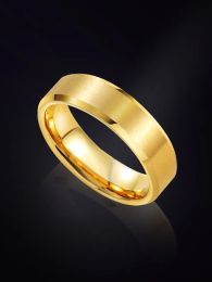 Rings New 2/4/6/8mm Width Gold Tungsten Wedding Rings for Men Woman Matte Brushed Can Engrave Letters Size 414 Free Shipping