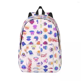 Backpack Jellyfish Day - Pastel Woman Small Backpacks Bookbag Casual Shoulder Bag Portability Laptop Rucksack Children School Bags