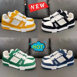 New Designer Shoes Logo Embossed Trainer sneaker White Black Sky Blue Green Denim Pink Red Luxurys Mens casual shoes Sneakers Low Platform Womens Trainers EUR 36-46