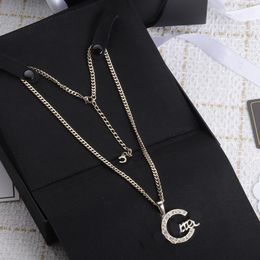 Gold Letter Flowers Necklace Pendant Chain Necklaces Fashion Neckalce For Woman Couple Necklace Wedding Gift Jewelry