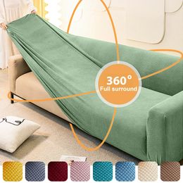 Elastic Adjustable Sofa Cover Nonslip Jacquard Armchair Pad Plaid Fabric Mat Covers For Living Room Decor