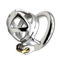 Handpolished ultra short men's chastity lock CB metal penis cage fun lock ring chastity device the boys g r