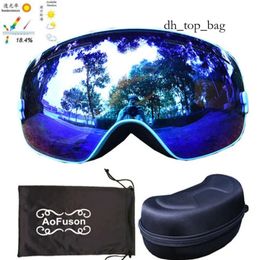 Ski Goggles Snowboard Professional Snow Wide Angle Glasses with Double Layers Antifog Uv400 Men Women Snowmobile Googles Ski Goggles Women 7674