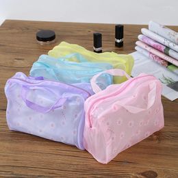 Storage Bags 1Pc PVC Transparent Cosmetic Bag Clear Makeup For Women Girl Waterproof Zipper Beauty Case Travel Toiletry Handbag