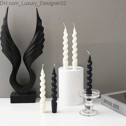 Candles Room decor aesthetic spiral scented candles wedding decorative centerpiece long candles home decor interior candle black candle Q240127