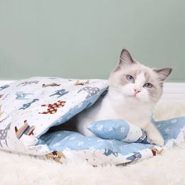 Carrier Japanese Cat Bed Winter Warm Pet Sleeping Bag Thickened Cat Nest Removable And Washable Cushion Pet Indoor Cat Nest Dog Supplies