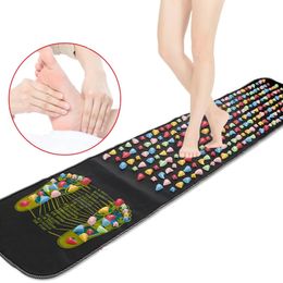 Chinese Foot Acupressure Massager Foot Relaxation Mat Feet Therapy Cushion Stone Reflexology Walk Stress Pain Tension Relief Pad 240119