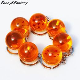 Fancy&Fantasy Anime Goku Dragon Super Keychain 3D 1-7 Stars Cosplay Crystal Ball chain Collection Toy Gift Key Ring C19011001294F