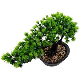 Decorative Flowers Plastic Bonsai Small Fake Pine Desk Cabinet Decor Artificial Tree