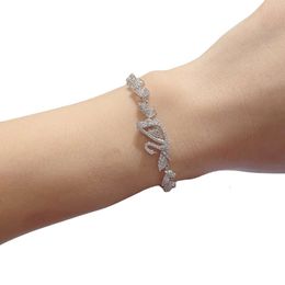 Bracciale Swarovski Designer Di Lusso Moda Donna Qualità Originale Cuore Che Salta Bottone Di Cigno Rondine Elemento Di Cristallo Ispirazione Oca