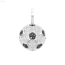 14k White Rose Yellow Gold Round Diamond Soccer Sport Football Jewellery Pendant