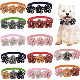 Dog Apparel 30/50pcs Cute Flower Bow Ties For Small Collar Pet Grooming Accessories Dogs