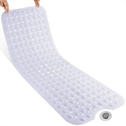 1pc Bath Mat Large Non Slip Bathtub Shower Mat Long 40x16 Bathroom Mats For Tub Nonslip Anti Slip Bathmats 240125