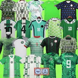 Nigeria 2024 Maglie da calcio Osimhen 18 19 22 23 24 Shirt calcistica nigeriano T Okocha gilet Babayaro 2018 Fan Player Versione 94 96 98 Allenamento uniforme 1994 1996