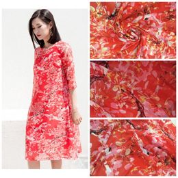 Clothing Fabric 2024 Flower Printed Chiffon S Japanese And Korean Bohemian Women's Dresses High-grade Materials Fabrics