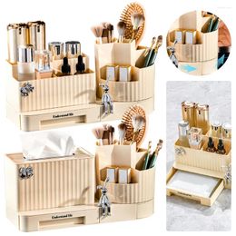 Storage Boxes Makeup Brush Holder 360 Degree Rotating Space Saving Display Organiser Bathroom For Lipsticks Skincare Products