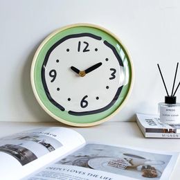 Wall Clocks Cute Clock Wooden Mute Personality Simple Decorative Nordic Style Home Decor