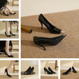 Women pumps High Heels Pointy bow mesh sexy sandals Luxury Fashion slingback Classic Kitten heel Designer channel High Quality Single Shoes