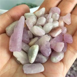 Decorative Figurines 100g Beautiful Natural Kunzite Tumbled Stone Purple Crystal Healing Specimen Minerals Home Desk Aquarium Decoration